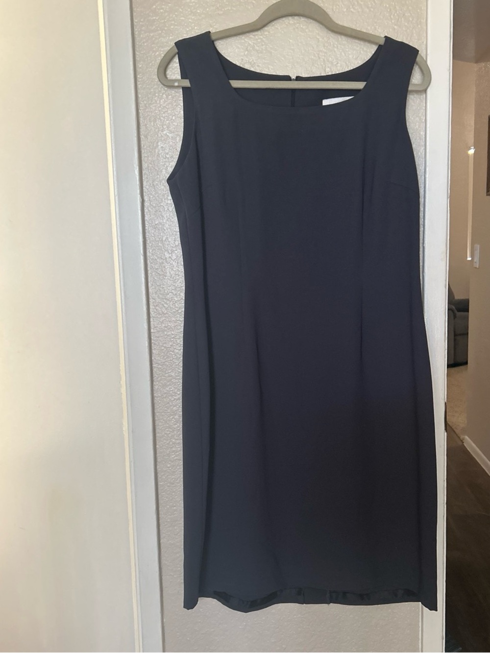 Danny & Nicole Navy Sleeveless Sheath Dress